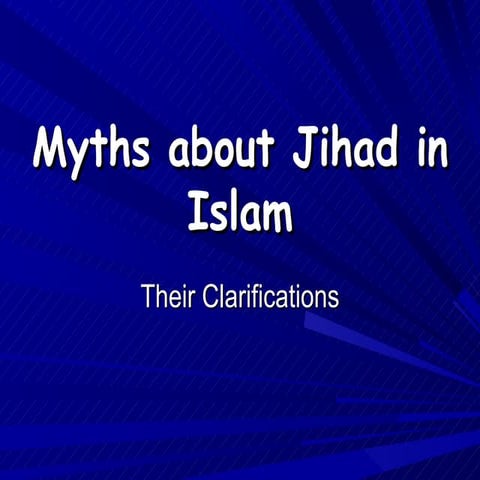 Myths about jihad