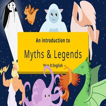 Myths and Legends Educational Presentation in Colorful Bold Illustrative Styl...