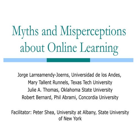 Myths And Misperceptions About Online Learning2