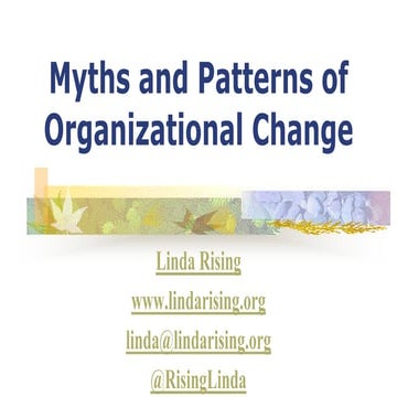 Myths and patterns of organizational change - Agile Sumit2019