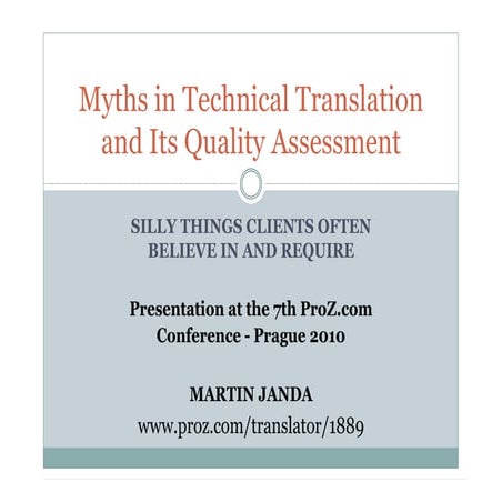 Myths in the Translation QA
