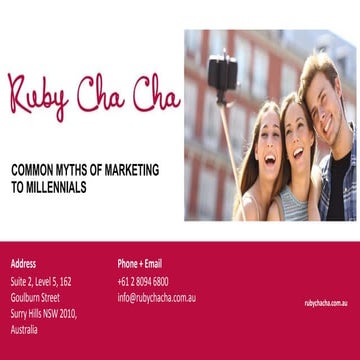 Myths of marketing to Millennials