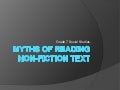 Myths of reading non fiction text pp