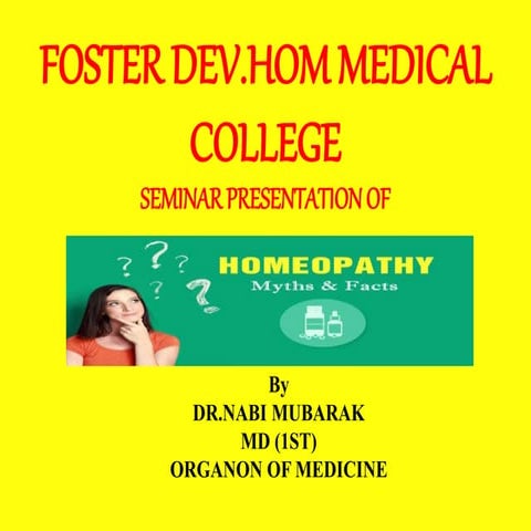 Myts about homeopathy