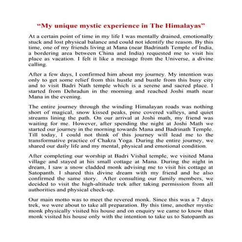 My unique mystic experience in The Himalayas.docx