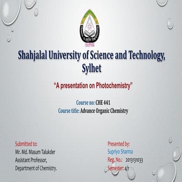 Presentation on photolysis