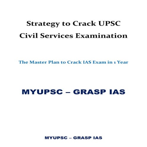 Master Strategy: How to Clear UPSC IAS Exam in 1 Year - myupsc.com