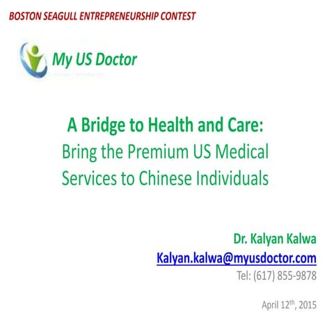 My us doctor - Investment Pitch Deck