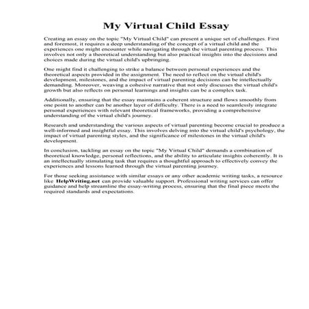 My Virtual Child Essay.pdf