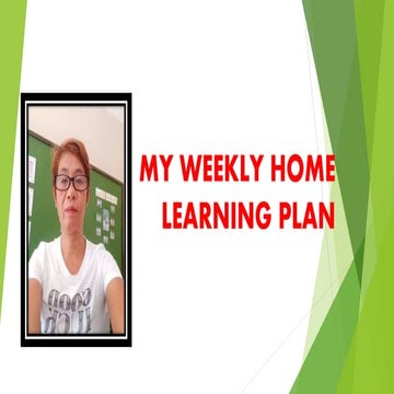 My weekly home ppt mam marities