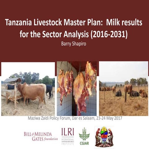  Tanzania Livestock Master Plan:  Milk results for the Sector Analysis (2016-...