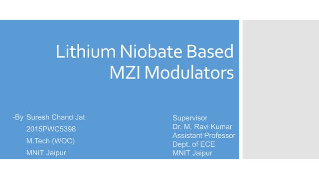MZI Modulators