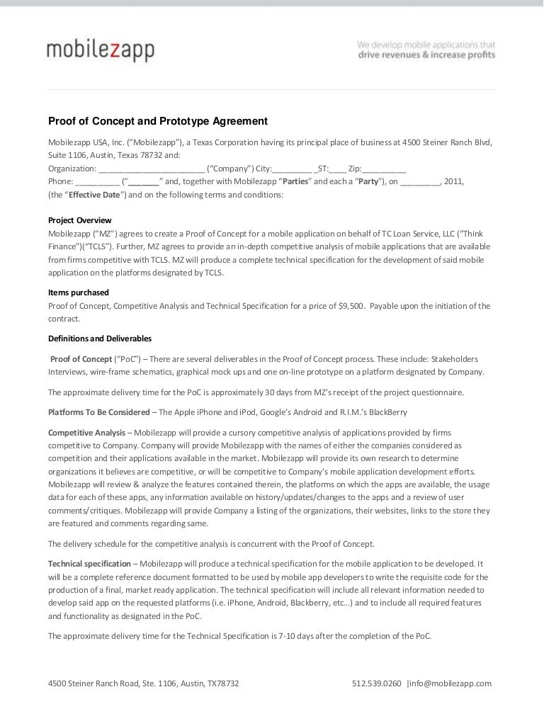 Proof of Concept Prototype Agreement Jul 2011