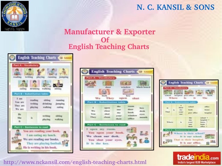 English Teaching Charts, N. C. KANSIL & SONS