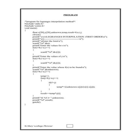 Numerical Methods in C | PDF