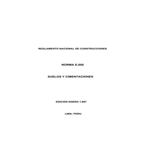 N.t.e. e 050   suelos y cimentaciones