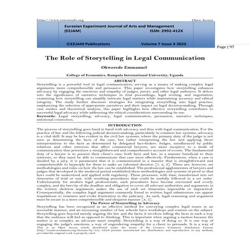 The Role of Storytelling in Legal Communication (www.kiu.ac.ug)
