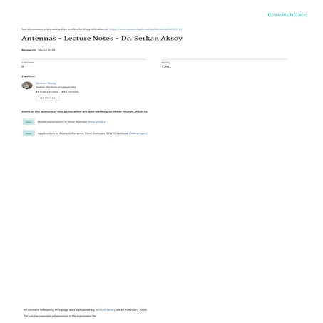 N 3-lecture notes-antennas-dr.serkanaksoy