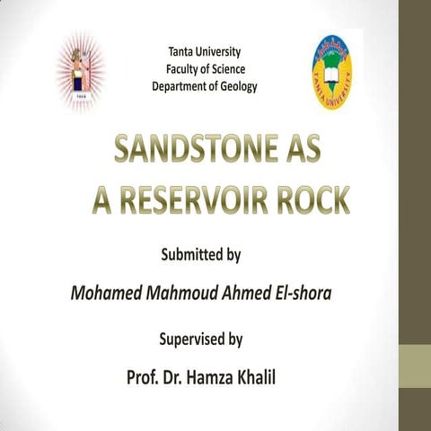 Sandstone As A Resevoir rock  2012
