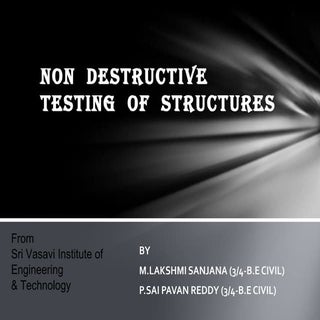 Non destructive testing of structures
