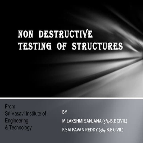 Non destructive testing of structures
