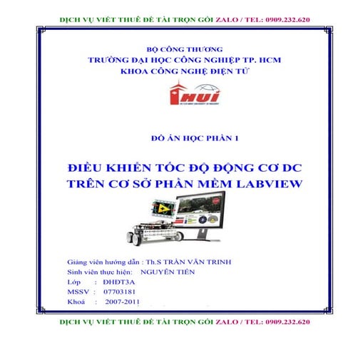 ĐỒ ÁN - ĐIỀU KHIỂN TỐC ĐỘ ĐỘNG CƠ DC TRÊN CƠ SỞ PHẦN MỀM LABVIEW.doc