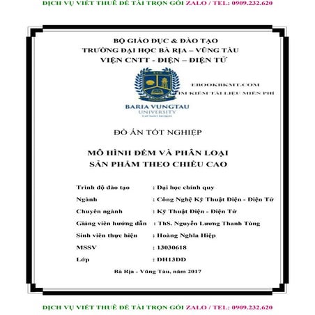ĐỒ ÁN - Mô hình đếm và phân loại sản phẩm theo chiều cao.doc