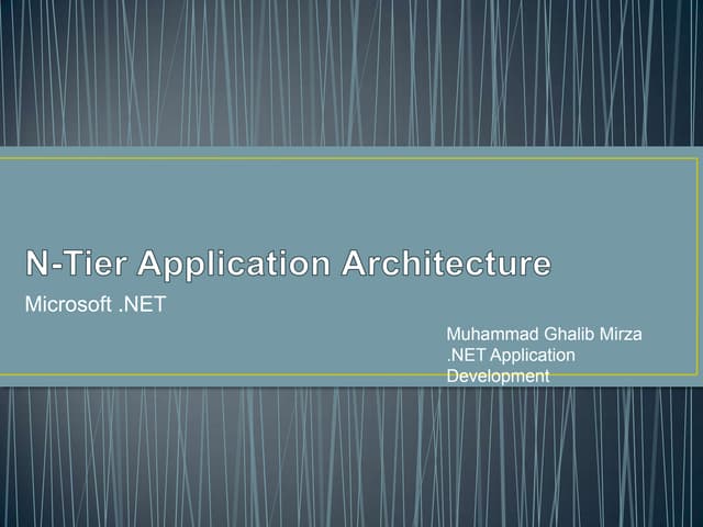 N-tier Application Developement