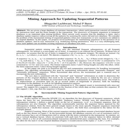 Mining Approach for Updating Sequential Patterns