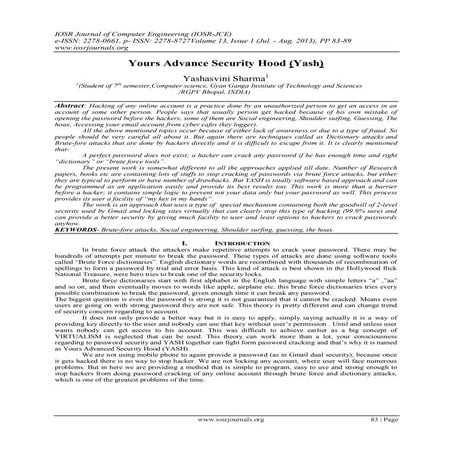 Yours Advance Security Hood (Yash)