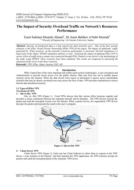 The Impact of Security Overhead Traffic on Network’s Resources Performance