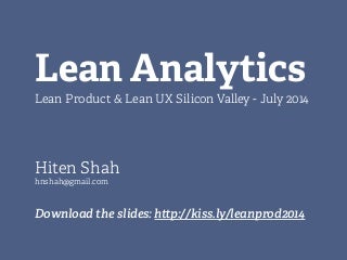 The Lean Analytics Cycle