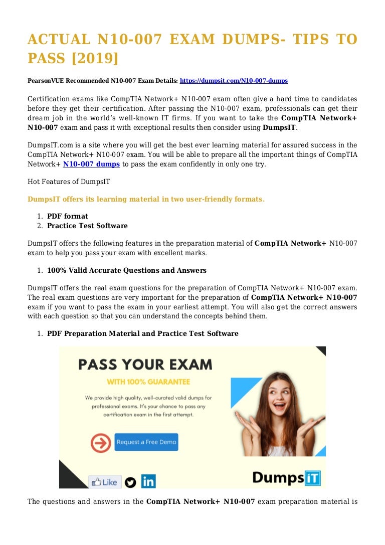 Black Friday Promotional With Dumpsit N10 007 Exam Dumps Pdf