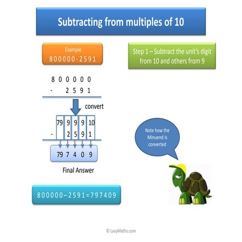 Ex 2 - Subtracting from multiples of 10