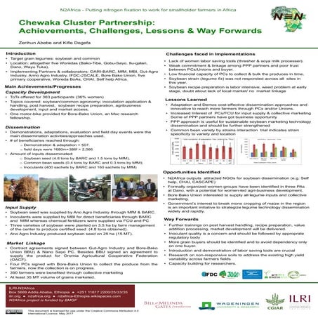 Chewaka Cluster Partnership: Achievements, challenges, lessons and way forwards