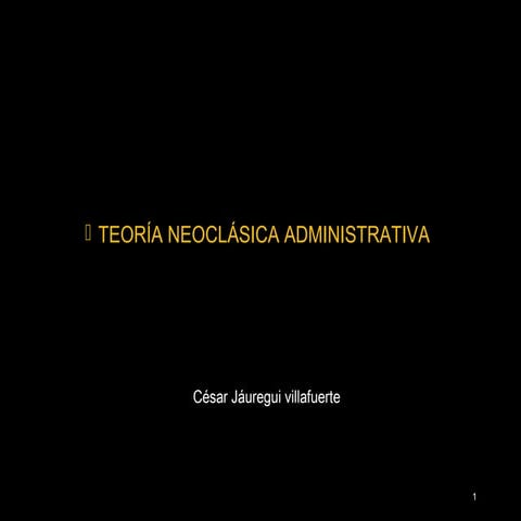 Nº 5 teoria neoclásica proceso admin. planeamiento estratégico