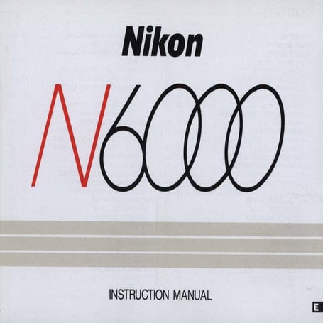 N6000 Nikon f601 user manual and service manual