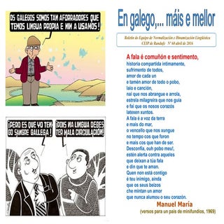 Nº 60 abril 2016  en galego,...máis...