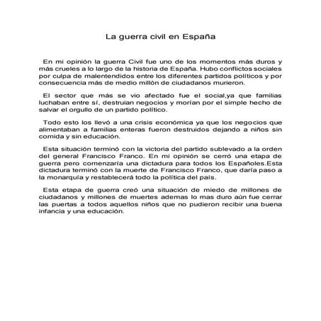 La guerra civil en españa 