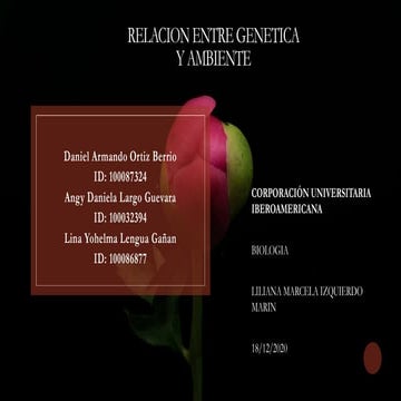 relacion entre genética y ambiente