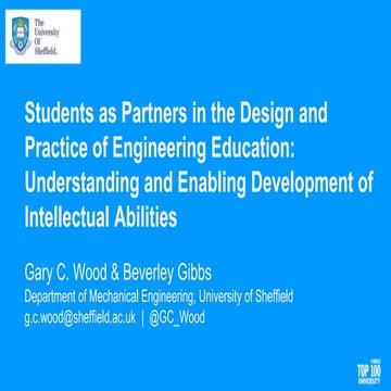 Students as Partners in the Design and Practice of Engineering Education: Und...