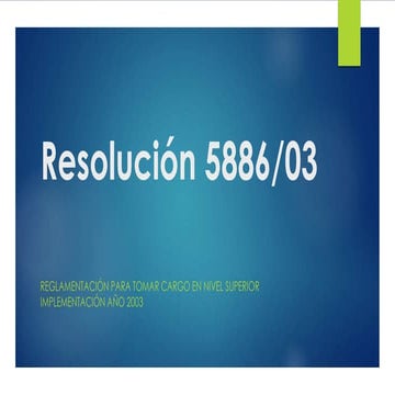 Resolución-5886/03 | PPT