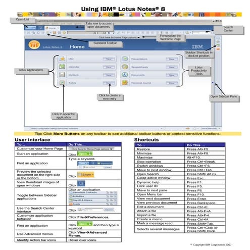 Using IBM Lotus Notes 8