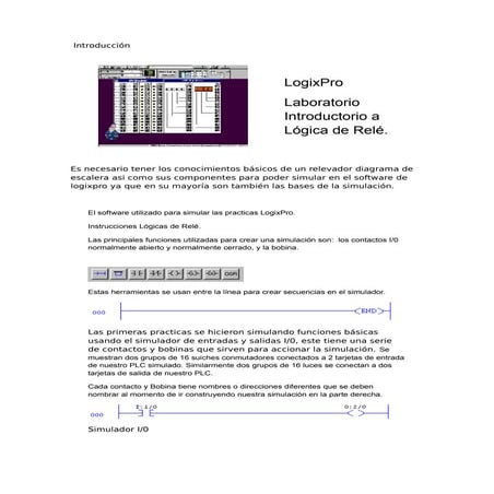 practicas con el simulador logixpro con PLC 