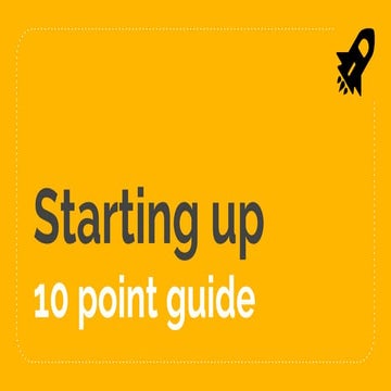 10 point guide to starting up