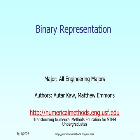 Lesson 3 Binary Representation.ppt good for students | PPT