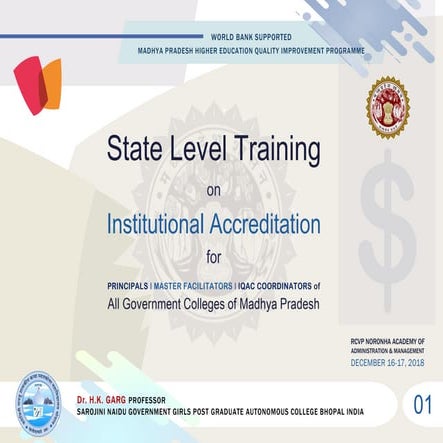 NAAC : Complete Process - Dr HK Garg