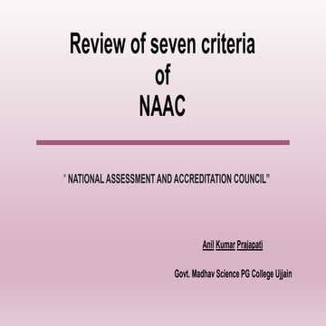 Naac criteria