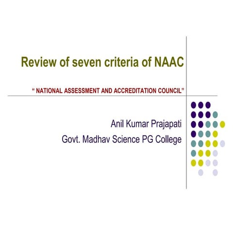 Naac criteria