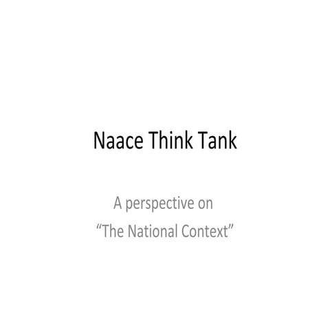 Naace think tank presentation